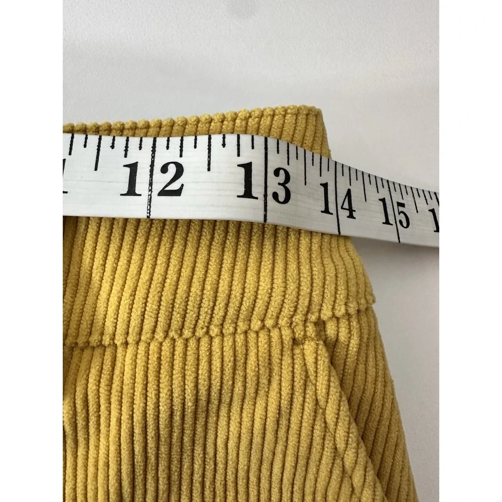 Tuckernuck Wide Leg Pants Women Size‎ 4 Mustard Yellow Corduroy Career Office